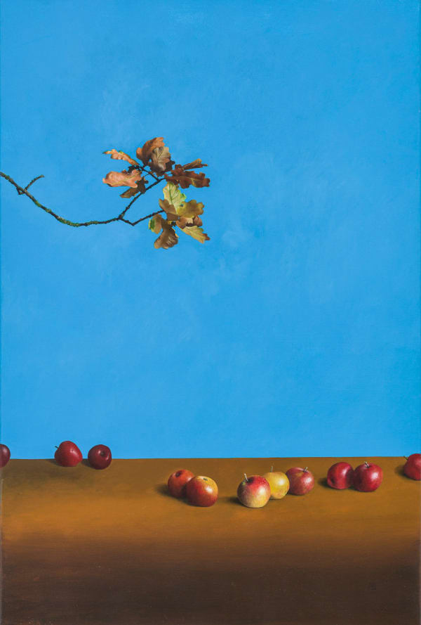 David Gleeson RI Oak, Apple, Autumn Acrylic on canvas 36 x 24 "