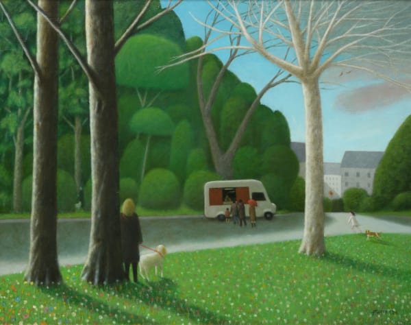 James Tweedie RGI Summer Afternoon Oil on board 23 x 29 "