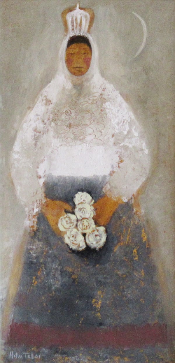 Helen Tabor Spring Bride II Oil on canvas 26 x 13 "