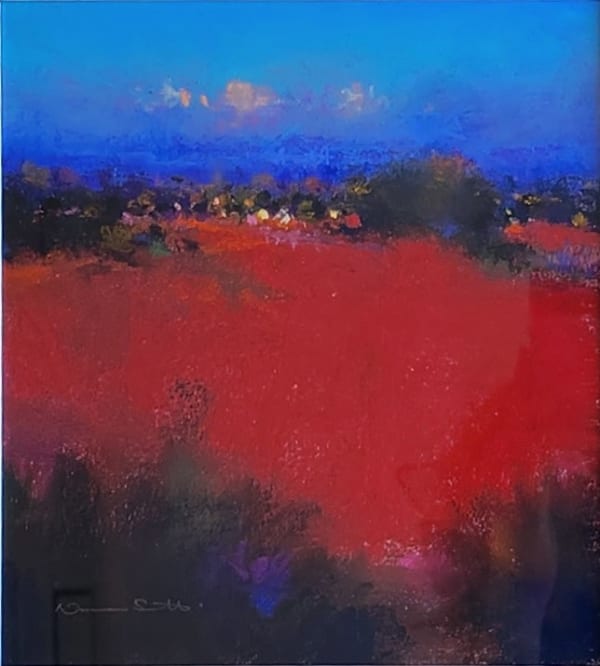 Norman Smith PS Towards Buckleberry Pastel on paper 9 x 8 "