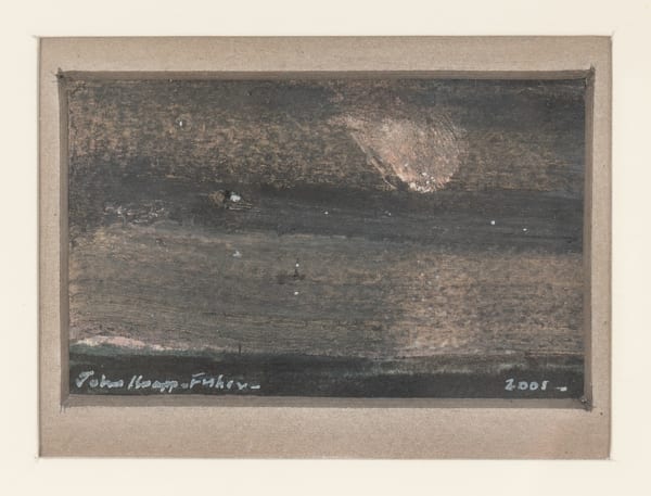 John Knapp Fisher Moon Over the Water, 2001 Watercolour 2 x 3.5 "
