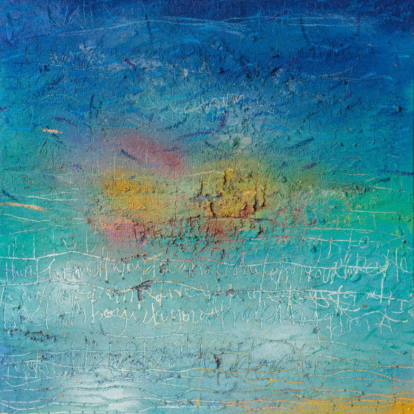 Tyrone Deans Guzumba Mixed media on canvas 23.5 x 23.5 "