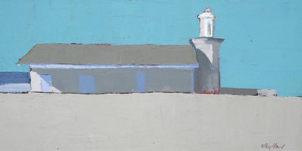 Mhairi McGregor RSW Morecambe Pier Lighthouse, 2021 Oil on canvas 12 x 24 "