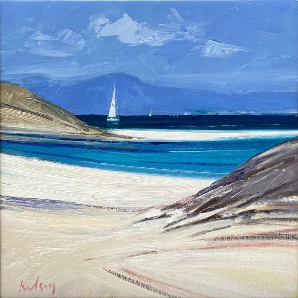 Robert Kelsey DA MUniv PAI FRSA Heading Home Oil on linen 12 x 12 "