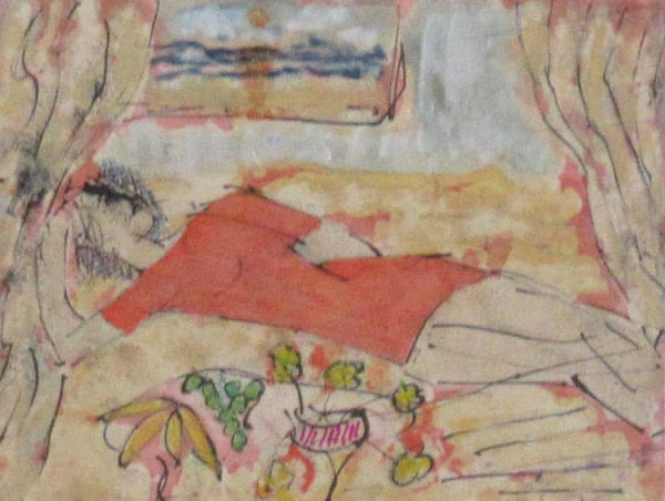 John Emanuel Repose Mixed Media 6.5 x 8 "