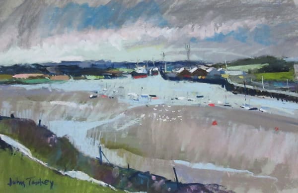 John Tookey PS The Orwell. Towards Ipswich Pastel 20.5 x 28 "