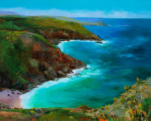 Sarah Eddy Zennor Gorse Oil on canvas 24 x 30 "
