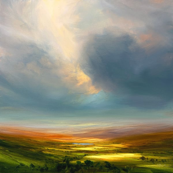 Harry Brioche Warmth of the Land Oil on board 12 x 12 "