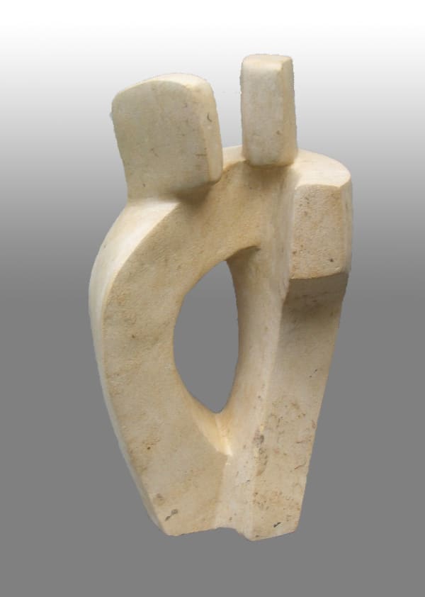 John Brown The Encounter Ancaster stone 12" x 8" x 7"