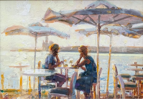 Douglas Gray Summer Breeze, Malta Oil on panel 8 x 11 "