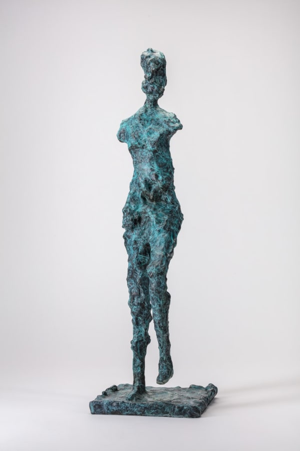Gus Farnes Standing on Right Leg Bronze 32 x 9 x 8 "