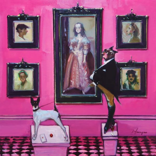 Joe Hargan DA PPAI PAI RGI Tete a Tete Oil on canvas 20 x 20 "