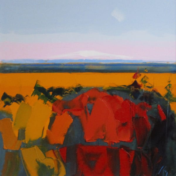 Peter King Arran Autumn Oil on canvas 28 x 28 "