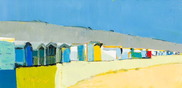 Mhairi McGregor RSW Coldingham Bay, Scottish Borders Oil on canvas 12 x 24 "