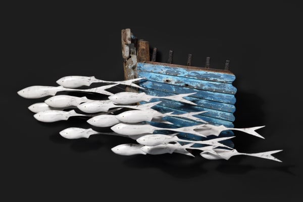 Max Tannahill Surfing the Bow Wave Mixed Media 43.0 x 91.0 x 20.0 in ; 109.22 x 231.14 x 50.8 cm