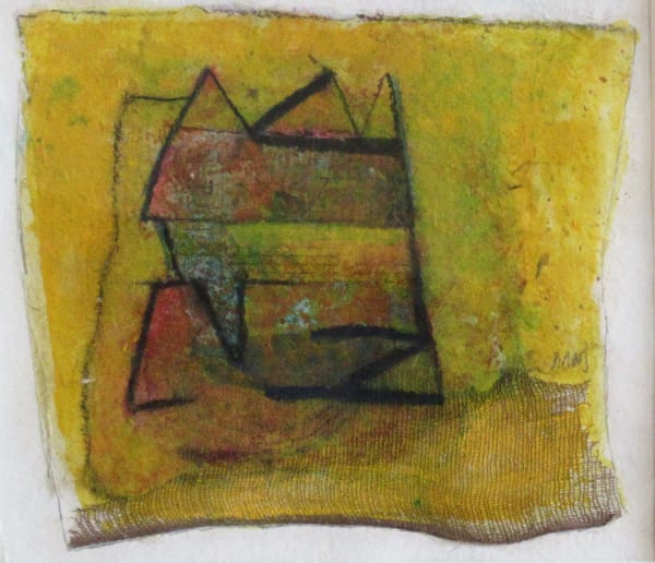 Marj Bond RSW RGI SSA Mellow Yellow Mixed Media 8.5 x 10.0 in ; 21.59 x 25.4 cm