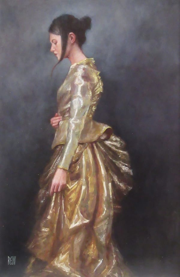 Stephanie Rew Miss Midas Oil on panel 24 x 16 "