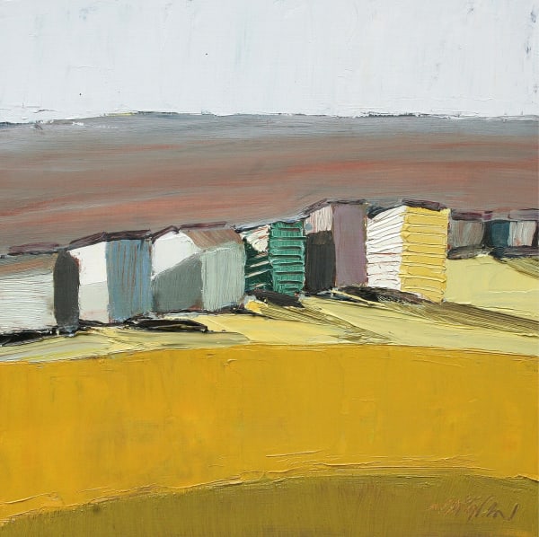 Mhairi McGregor RSW Coldingham Bay, 2021 Oil on canvas 14 x 14 "