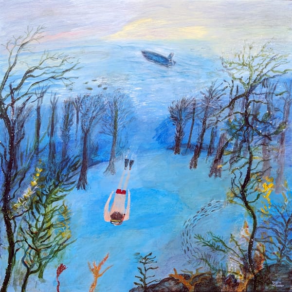 Sheila McInnes The Forest Under the Sea Acrylic on panel 20 x 20 "