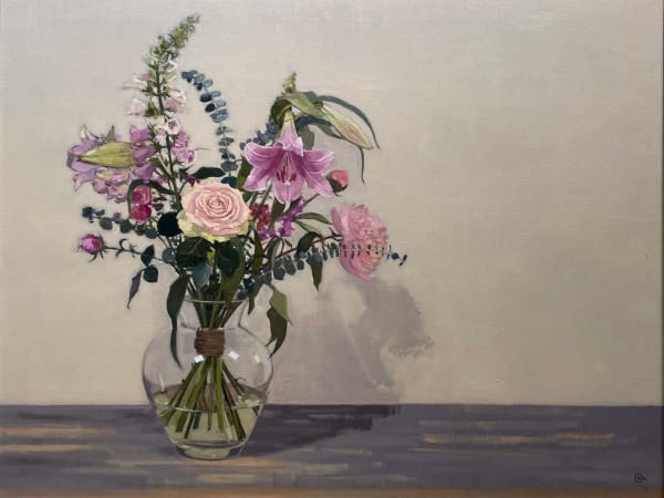 Naomi Clements-Wright All Tied Up Oil on canvas 28 x 36 "