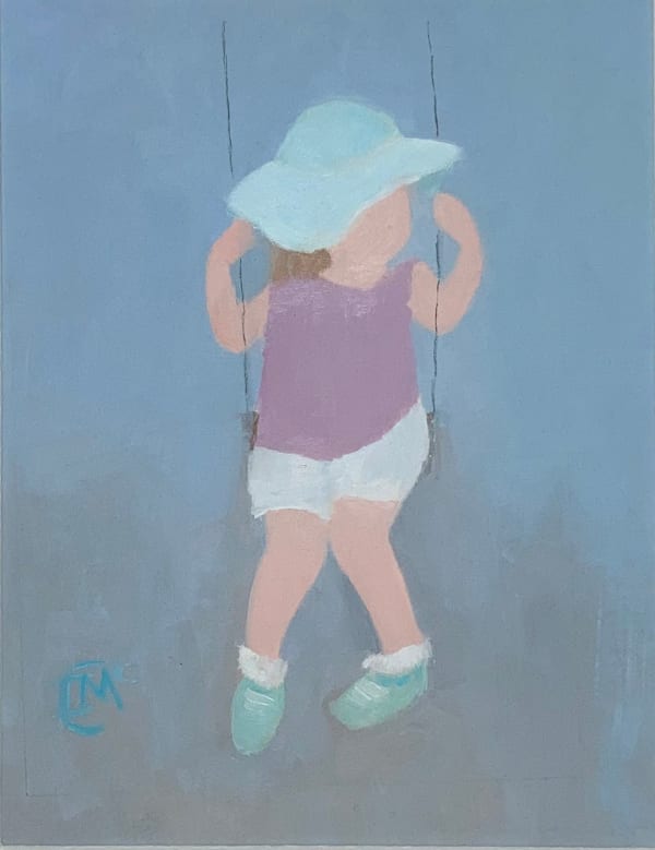 Irene McCann A Day at the Park Oil on board 10 x 8 "