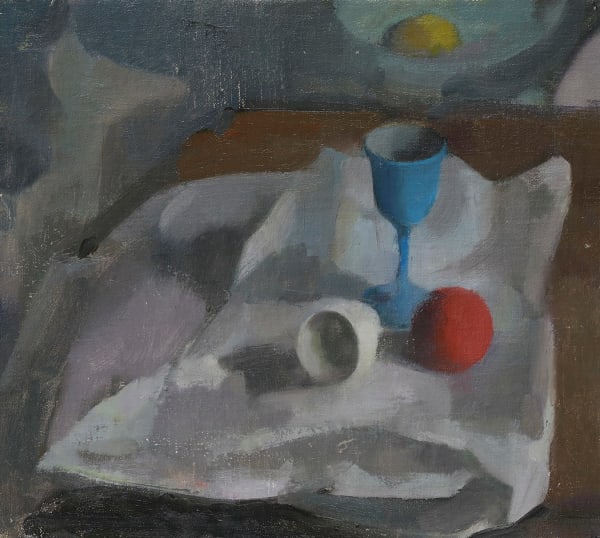 Clare Haward NEAC Still Life at Sea Oil on linen laid down on board 10 x 12 "