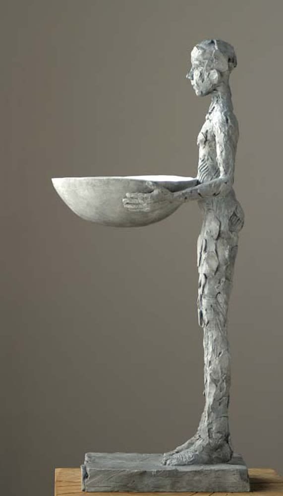 Carol Peace Bird Bath Bronze 22 x 7 x 10 "
