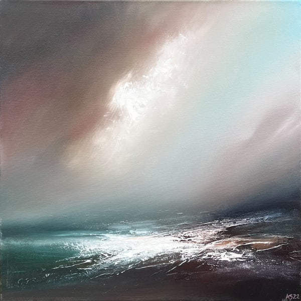 Alan Stratford Just Breaking Through Oil on canvas 20 x 20 "