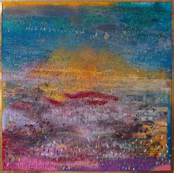 Tyrone Deans Solitude Mixed media on canvas 41 x 41 "