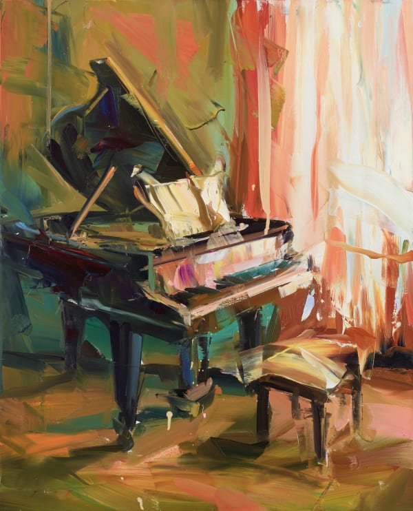 Paul Wright In Tune Oil on linen 32 x 25.5 "