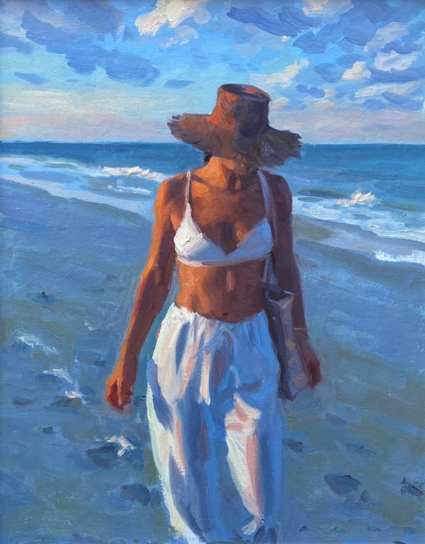 Aldo Balding Couche de Soleil Oil on canvas 24 x 18 "