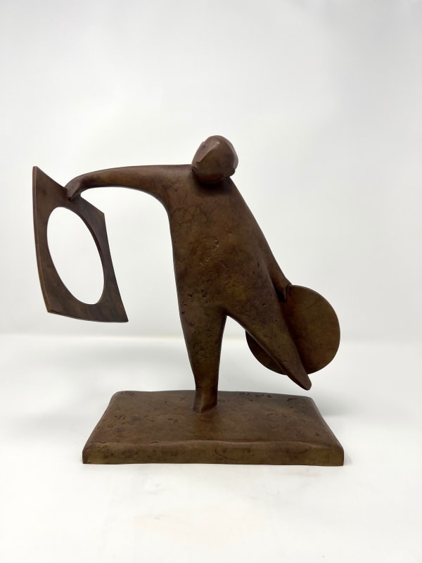 Giles Penny RWA Man with Both Pieces III, Bronze 11 x 10 x 5 "