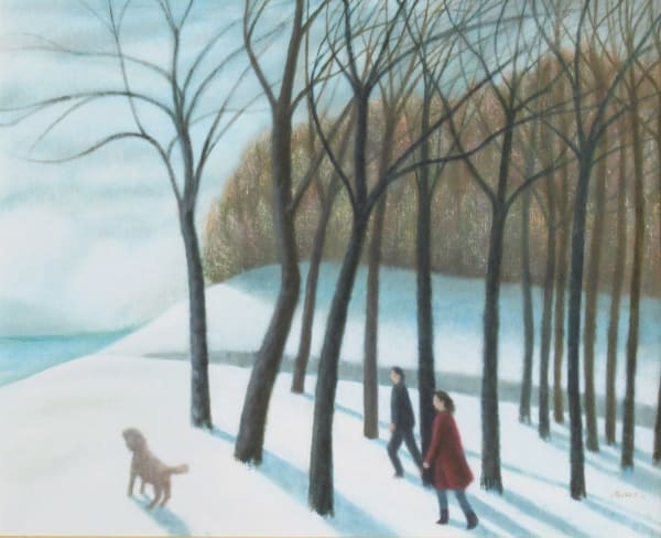 James Tweedie RGI A Shore in the Distance Oil on board 18 x 22 "