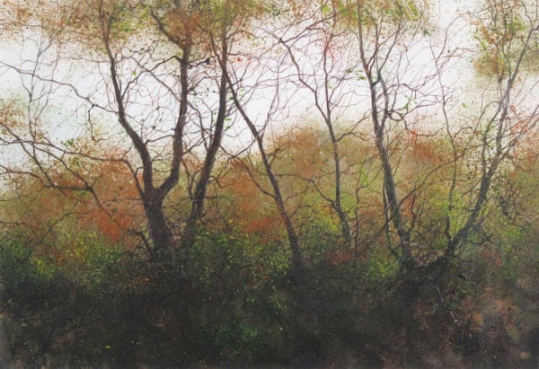 David Brammeld RBA PS RBSA SPDF MAFA Cold Day on the Downs 16 x 23 " Acrylic