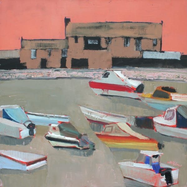 Mhairi McGregor RSW The Cobb, Lyme Regis, 2021 Oil on canvas 27 x 27 "