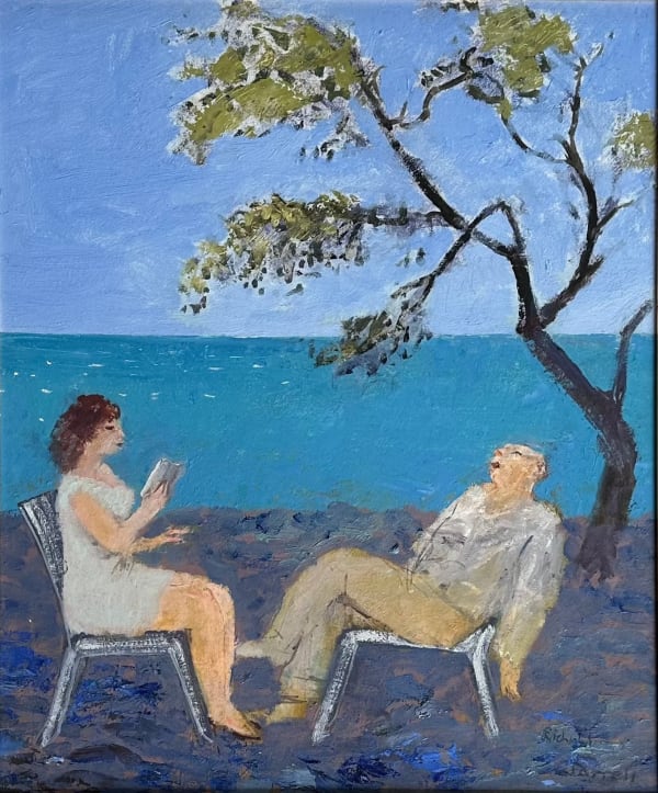 Richard Sorrell RWS RBA NEAC, Relaxing by the Sea