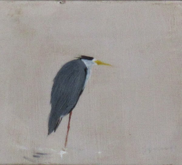 Andrew Squire Heron Oil on board 5 x 6 "