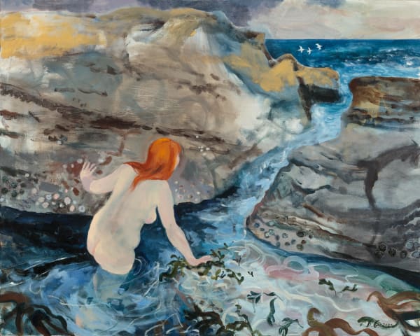 Brita Granström The Pull of the Moon, 2022 Acrylic on canvas 32" x 40"