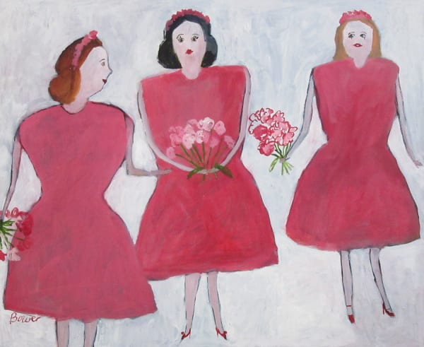 Susan Bower RBA ROI Pretty in Pink Oil on board 22 x 26 "