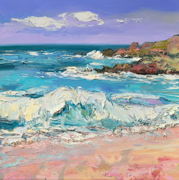 Judith Bridgland Storm Waves Oil on linen 24 x 24 "