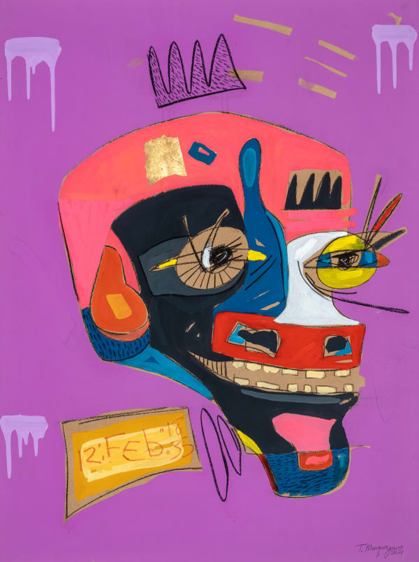 Thembalethu Manqunyana Ikhayikhayi ka Hintsa Mixed media on paper 40 x 30 "