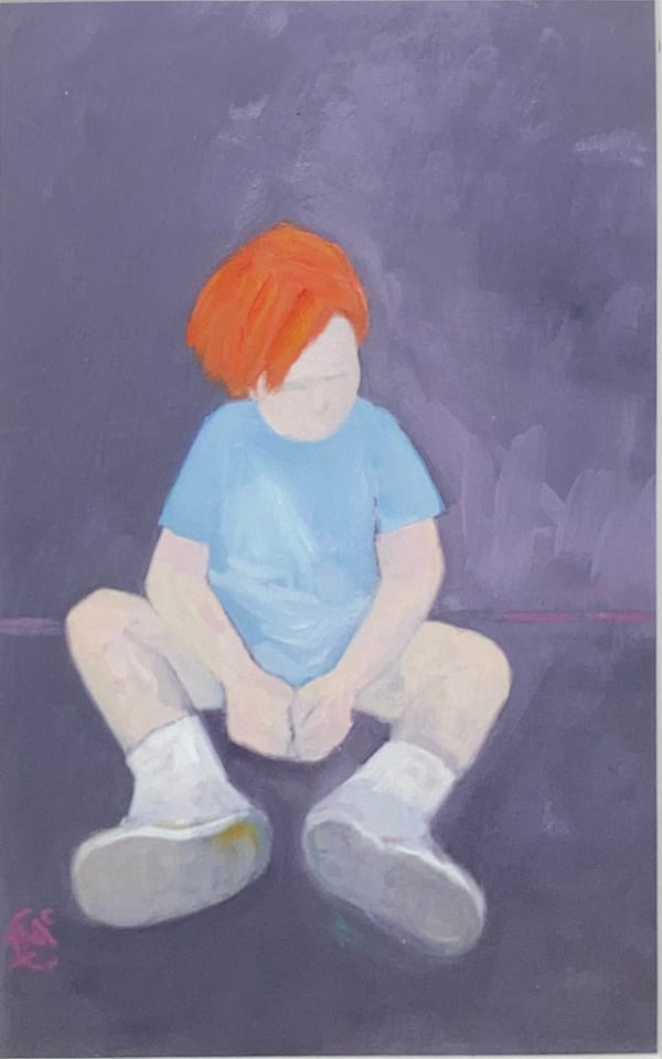 Irene McCann The Boy with Red Hair Oil on board 11 x 9 "