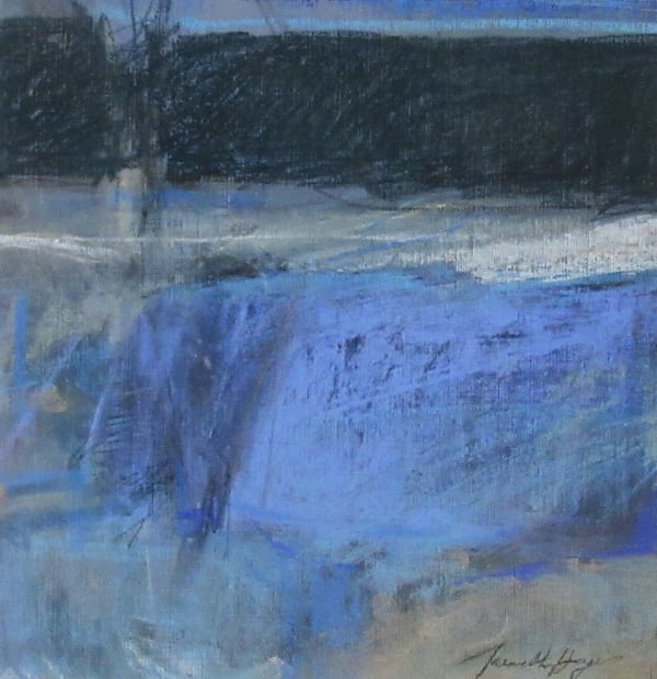 Jeannette Hayes PPPS Riverbank Pastel on canvas 12 x 11 "