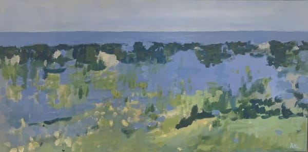 Ariane Luckey, King Tide, Saltmarsh, 18x36