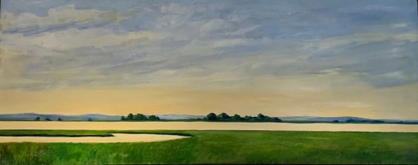 Jonathan Macadam, Plum Island Sound Sunset 20'x 50"