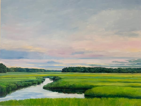 Jonathan Macadam, Little River Marshes, 36x48