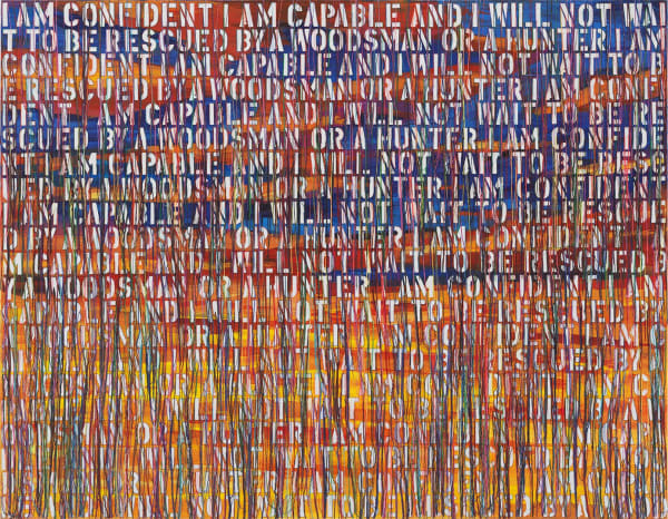 Ghada Amer, The Hunter-RFGA, 2020