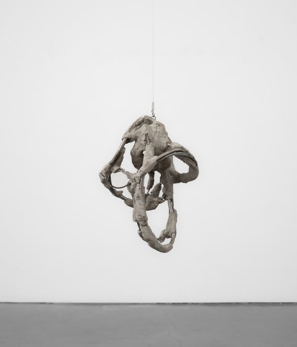 Mire Lee, Look, I'm a fountain of filth raving mad with love; concrete mixer sculpture, 2022
