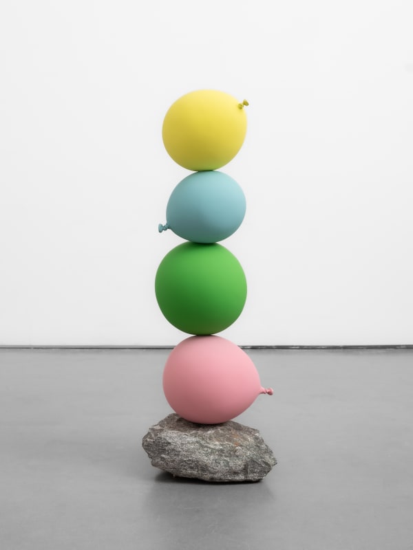 Gimhongsok, Untitled (short people) Lemon, Cadet Blue, Lime Green, Pink, 2022