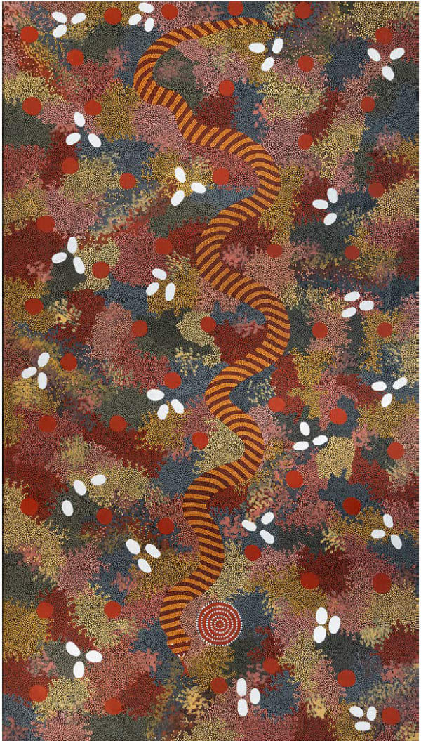 JILLIAN STOCKMAN NUNGURRAYI, Ceremony Snake Dreaming, 1989